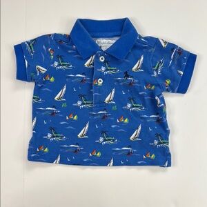 Ralph Lauren Infant Boys' Blue Nautical Polo Shirt Size 3m